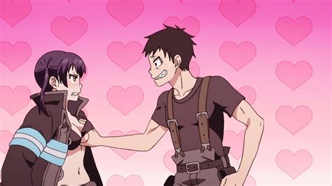 fire force shower|fire force fan service scene.